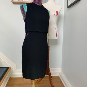 Zara Woman Black Mini Dress with Side Cutouts